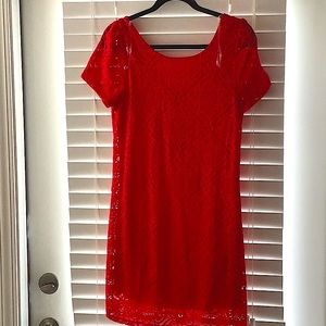 Red Lace Bodycon Dress